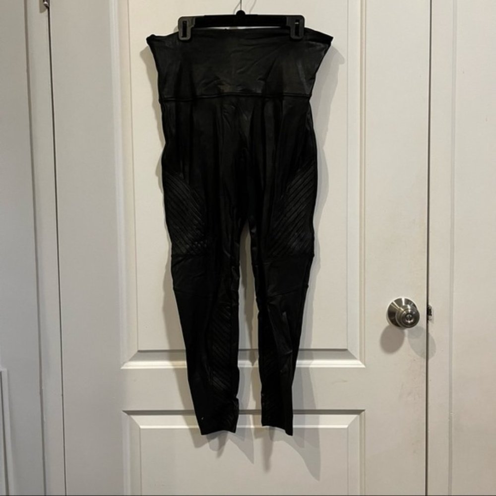 Spanx Faux Leather Moto Leggings - Picture 7 of 7